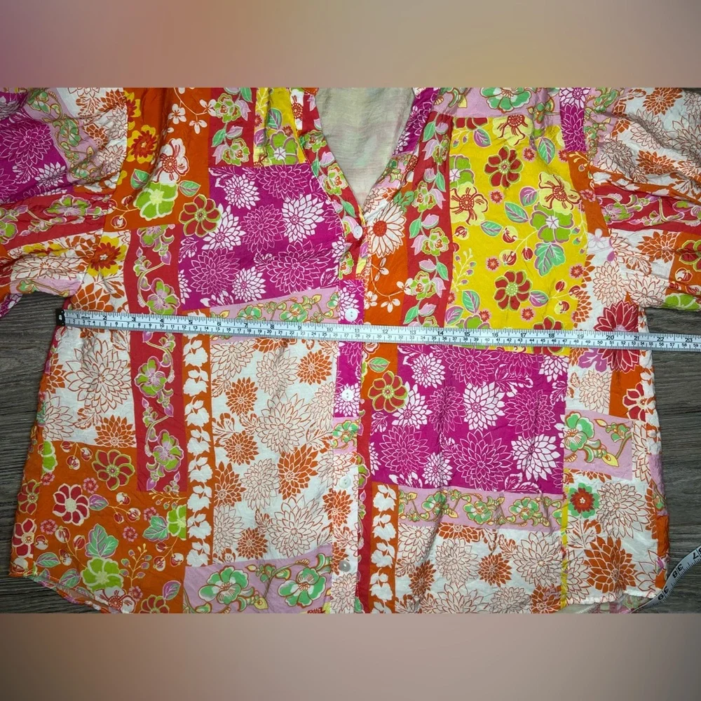 Fate Colorful Floral Blouse size medium - Picture 13 of 16